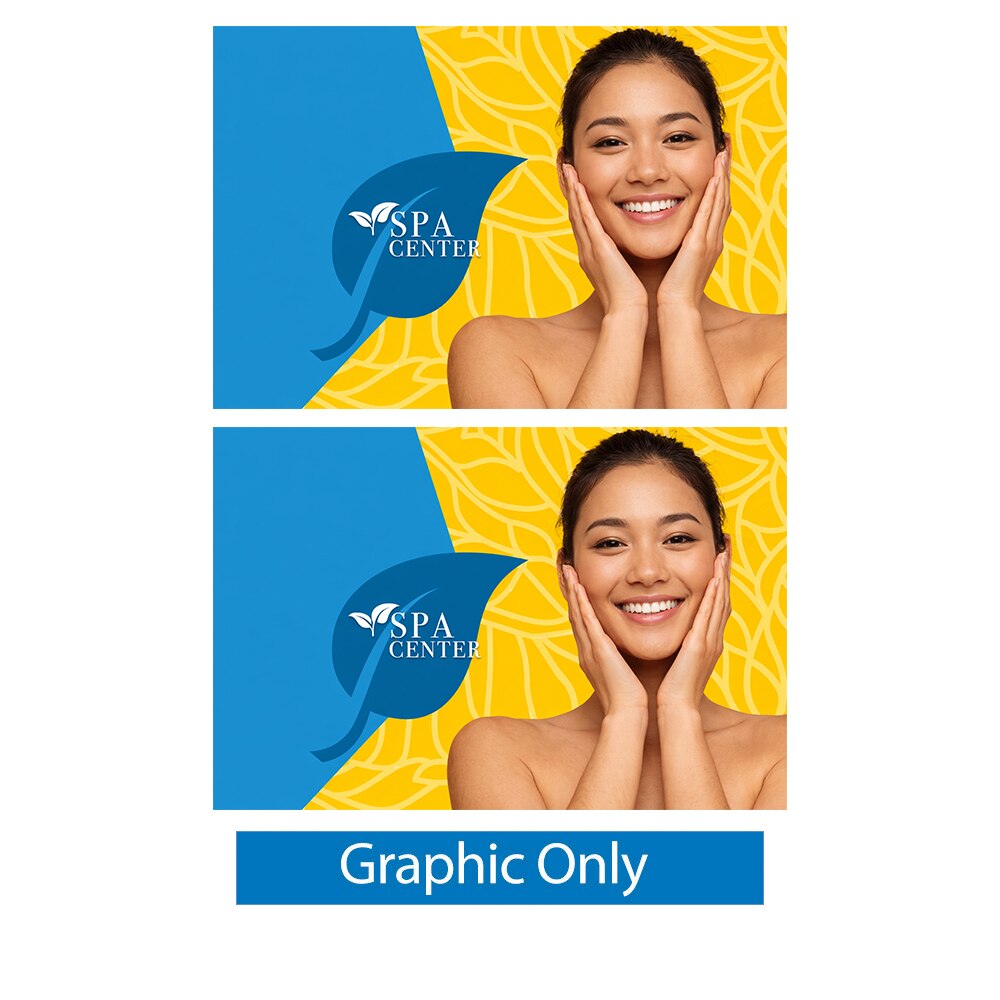 8 ft. EZ Tube®  Table Top Straight — Double Sided Graphic Only
